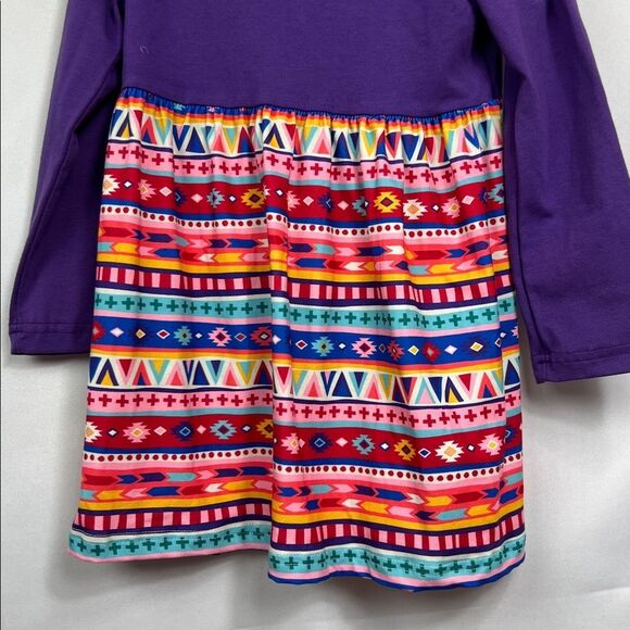 Pete + Lucy purple southwest print long sleeve knit dress size 6/6x NWT - Picture 8 of 12